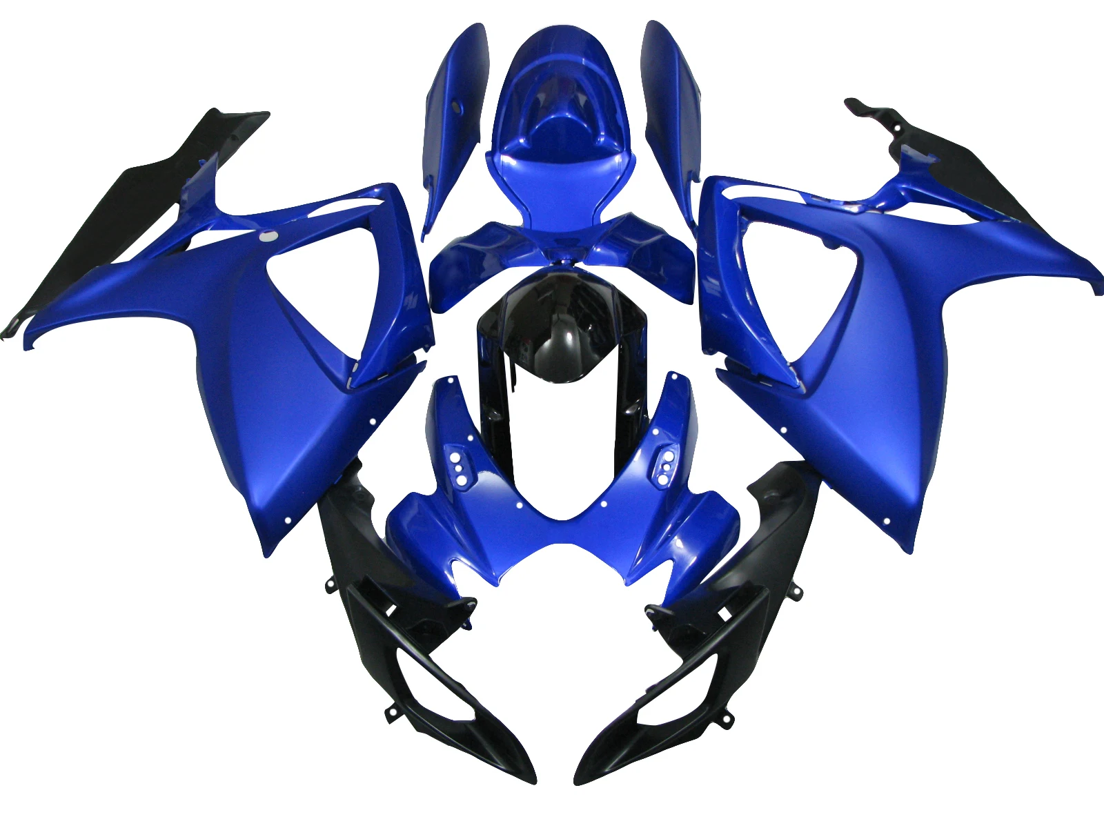 

Комплекты обтекателей для кузова Suzuki GSXR600 GSXR750 K6 2006 2007 синий черный Инжекционный Комплект кузова