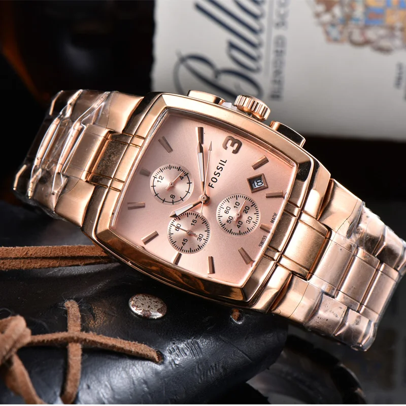 

2020 New Casual Men's Stainless Steel Automatic Watches Top Brand Luxury Men Watch Quartz 6-Pin Wristwatch Men Waterproof