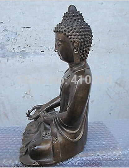 --- 503 + 12 &quotТибетский Старый бронзовый чан секта сакиамуни Будда Амитабха статуя |