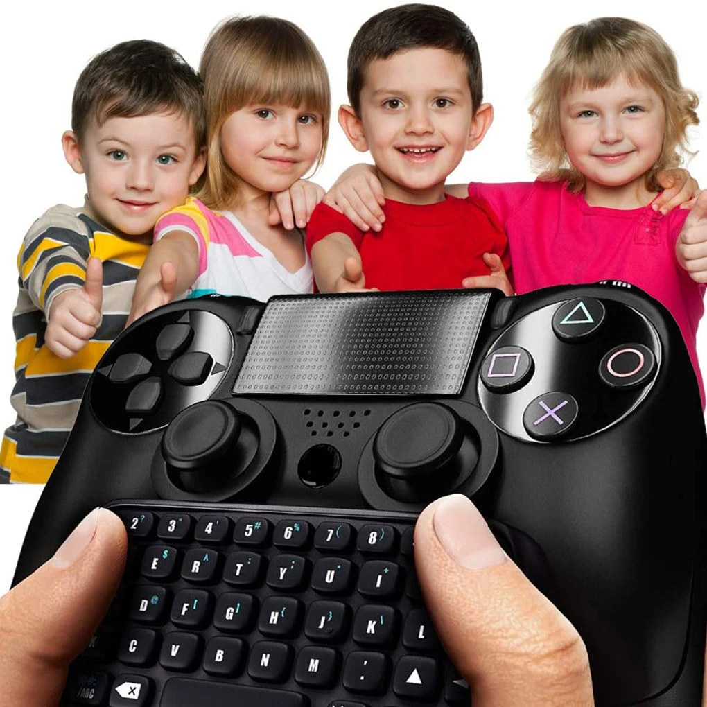

Gamepad Keyboard Bluetooth 3.0 Plastic Game Controller Keyboard with Charging Cable Replacement for PS4/Slim/Pro