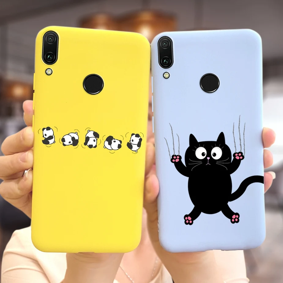 Чехол для Huawei Y9 2019 задняя крышка 6 5 дюйма с милым мультяшным рисунком силиконовые