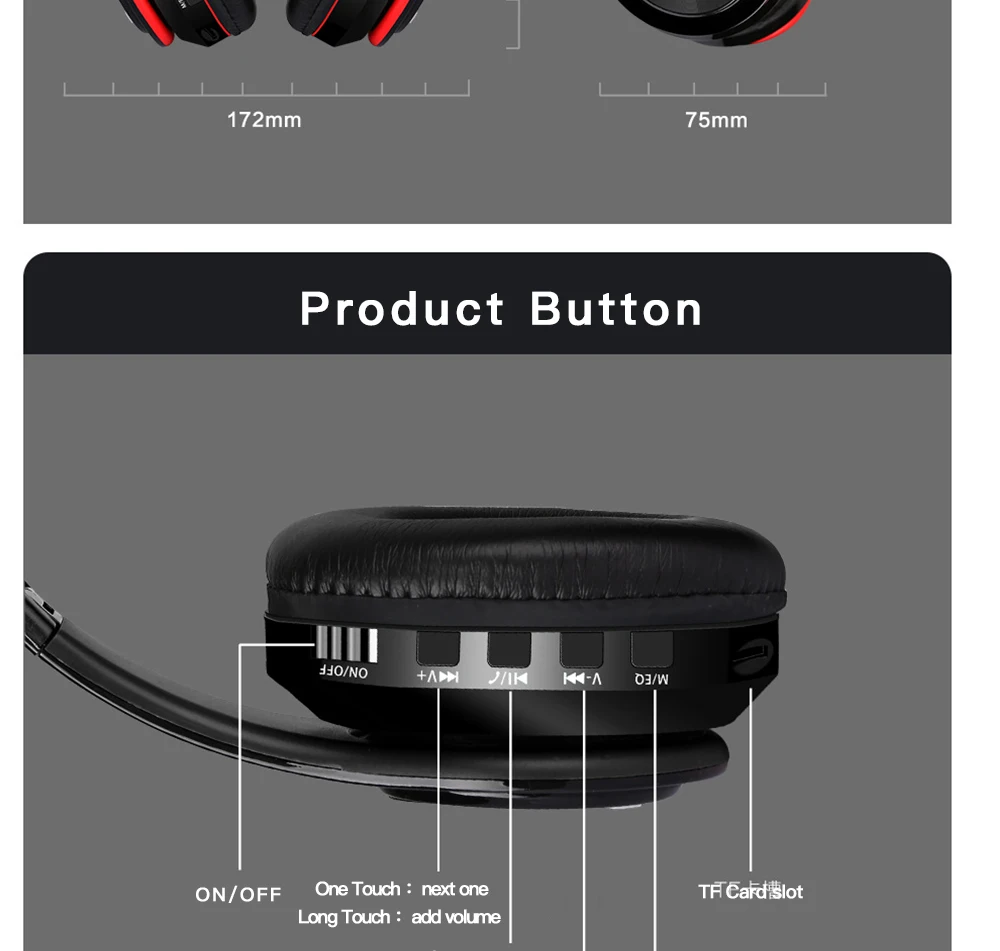 Qh14 Floding Bluetooth 5,0 наушники Игровые наушники с креплением на голову Беспроводная гарнитура Bluetooth HIFI с FM