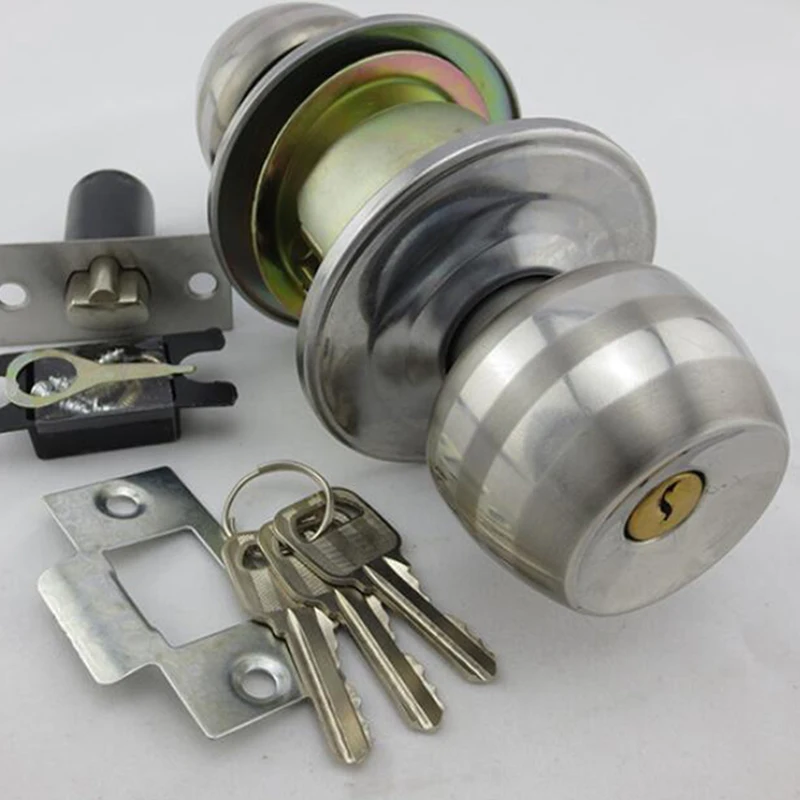 

5 Sets Of Stainless Steel Ball Locks, Indoor Bedroom Door Locks, Bathroom Ball Locks