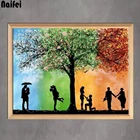 Набор для алмазной живописи любовь, квадратнаякруглая мозаика с изображением пары деревьев, 4 сезона, пейзаж, домашний декор, подарки, рукоделие