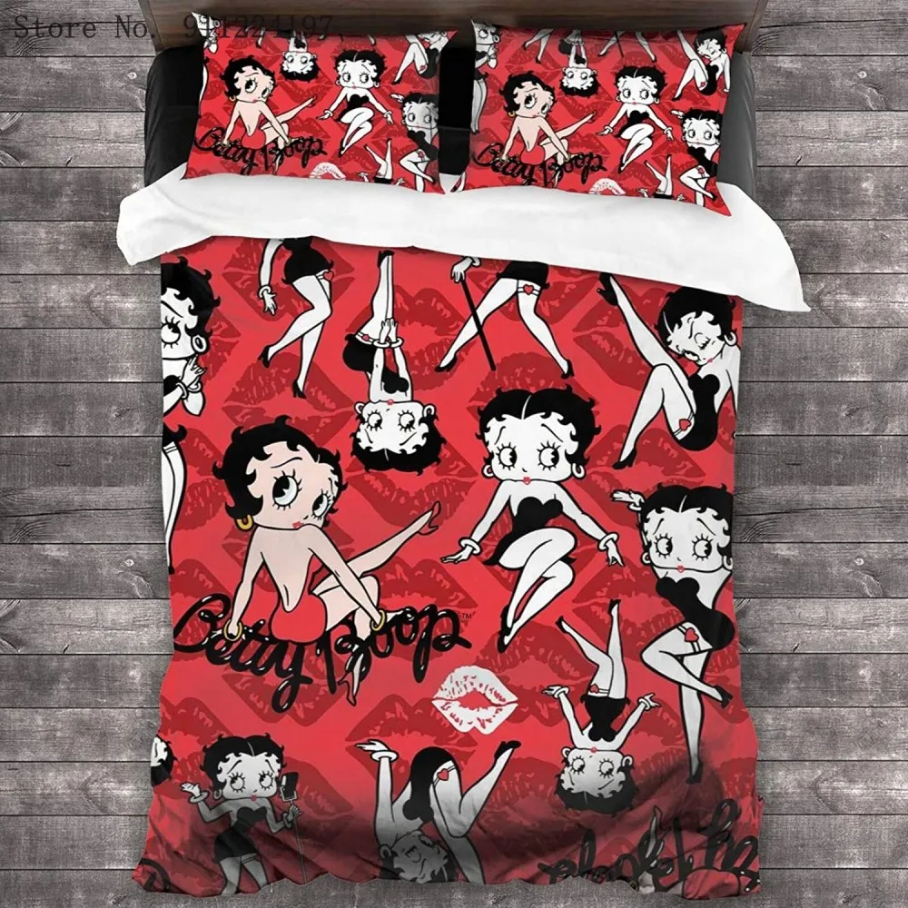 Комплект постельного белья для девочек с мультипликационным рисунком