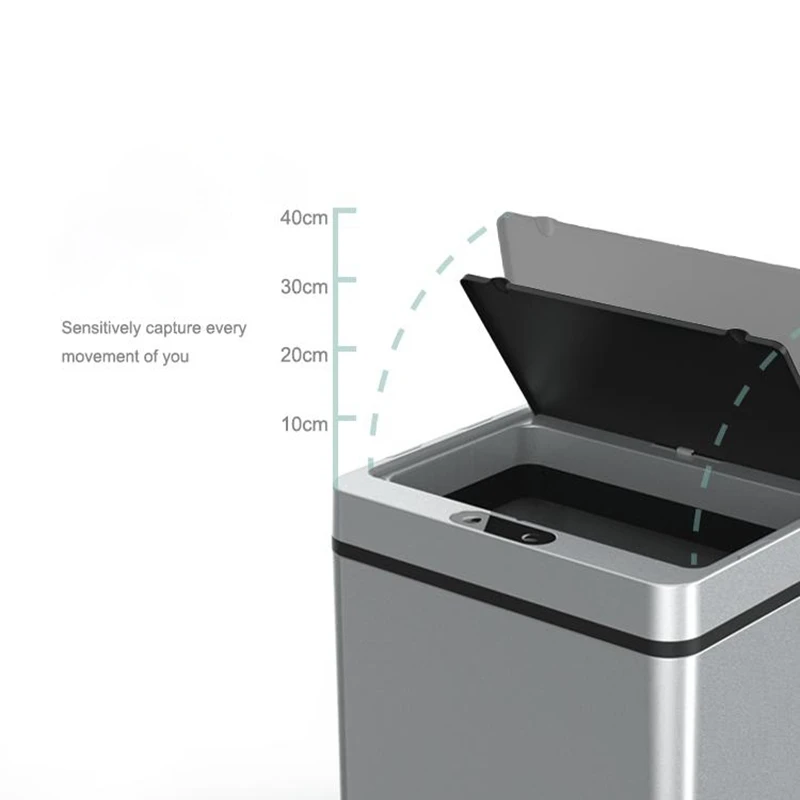 Мусорная корзина с инфракрасным датчиком движения автоматическая умная Бытовая