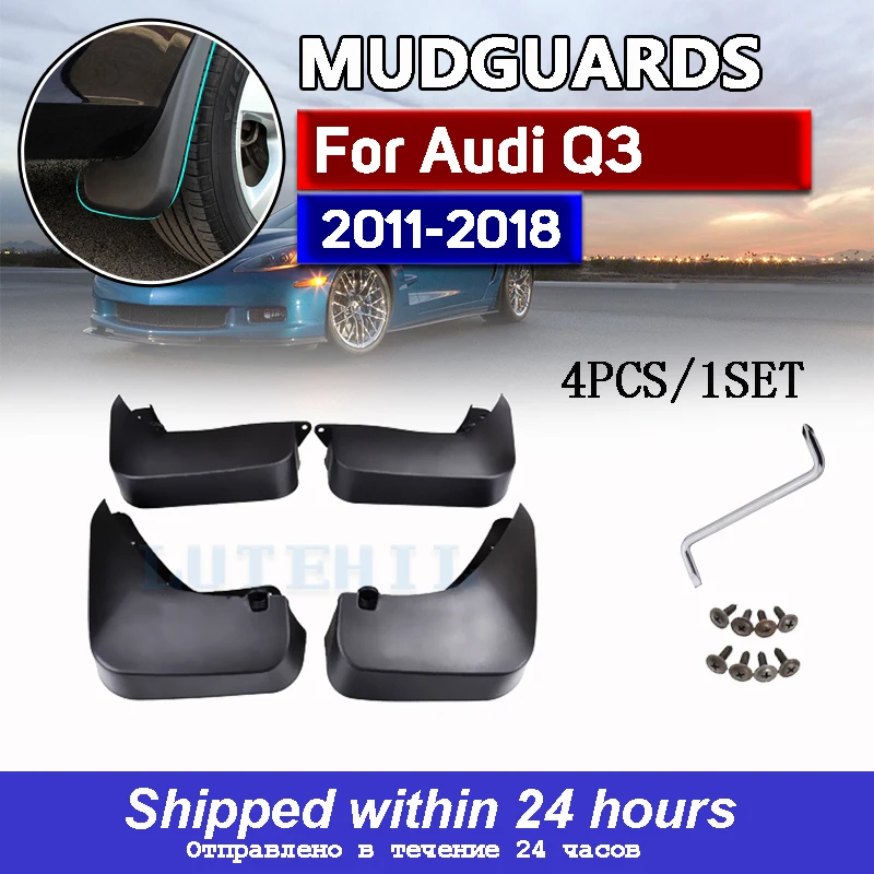 

4 PCS Front Rear Car Mudflaps for Audi Q3 8U 2011-2018 Fender Mud Flap Guard Splash Flaps Mudguards Accessories 2012 13 14 15 16