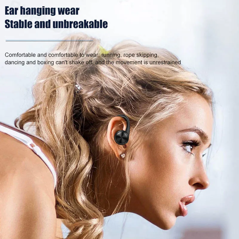 VAORLO TWS Sports Buetooth Earphone HiFi Stereo Music Wireless Headphone Ear-Hook Earbuds With Mic Waterproof Gaming Headset images - 6