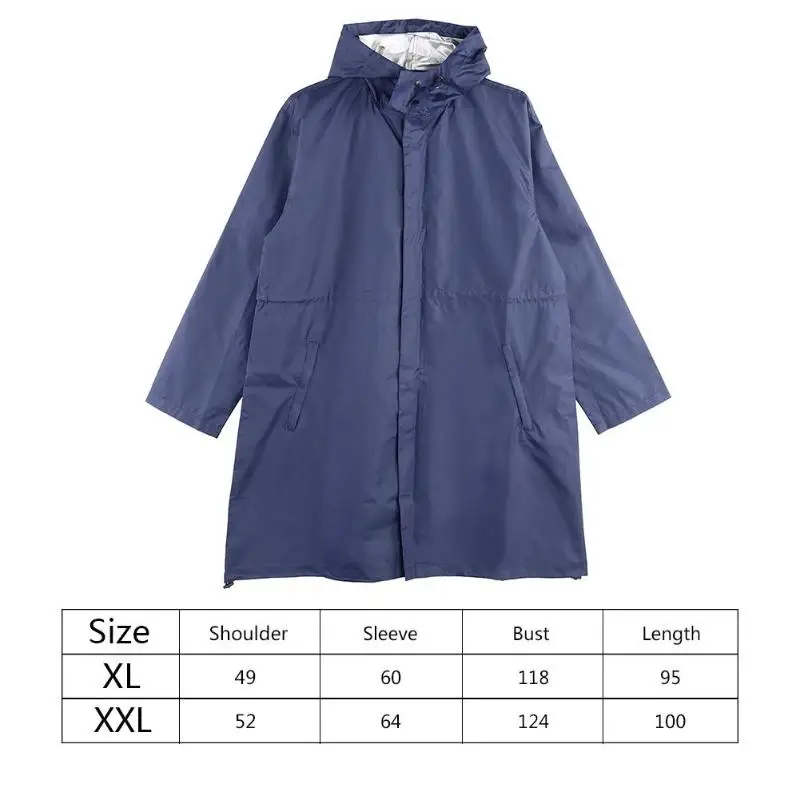 Водонепроницаемая куртка от дождя длинный дождевик с капюшоном для женщин и
