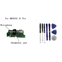 For UMIDIGI A1 Pro Original USB Charging Dock USB Charger Plug Board Module Headphone Jack Audio Earphone With Microphone Board
