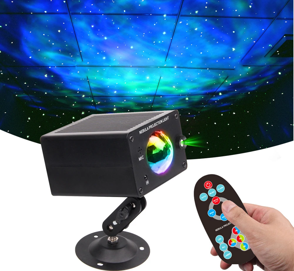 Светодиодный проектор с рисунком воды лампа дистанционным управлением музыкой