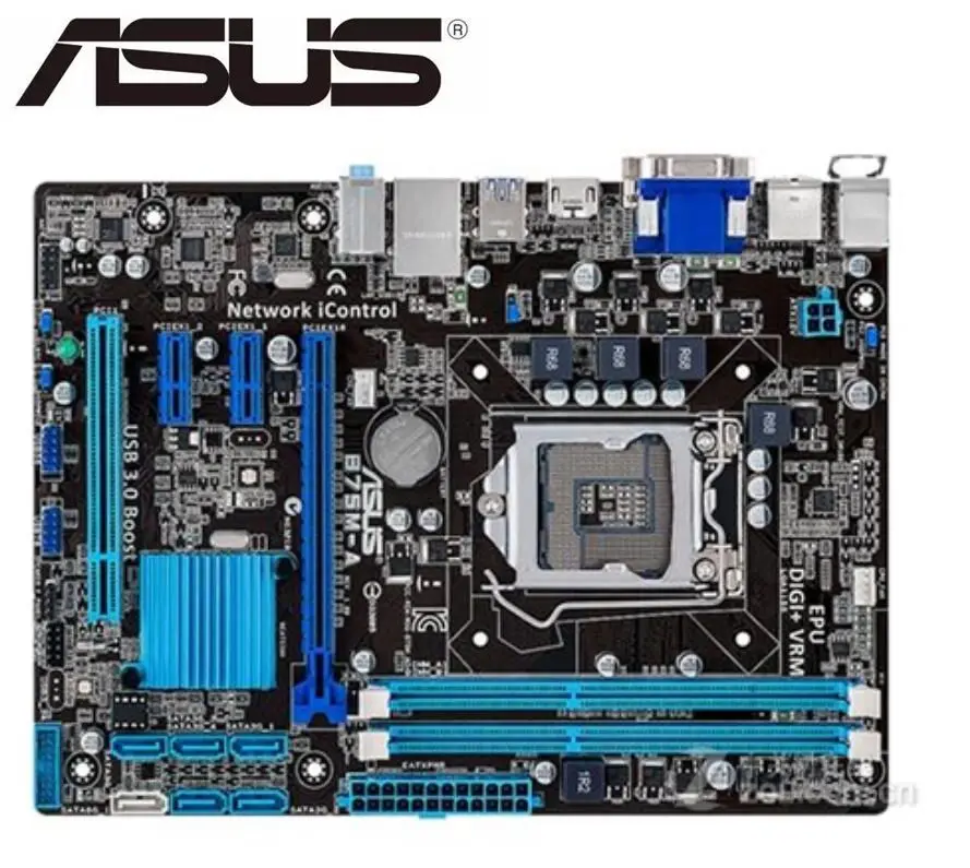 ASUS B75M-A оригинальная материнская плата LGA1155 DDR3 для I3 I5 I7 22/32nm процессор 16 Гб USB3.0 B75 рабочего Материнская плата