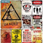 SQ-DGLZ Предупреждение ZOMBLE металлический знак доска Винтаж пивной бар Декор жестяная вывеска плакат живопись парковка только стены Стикеры