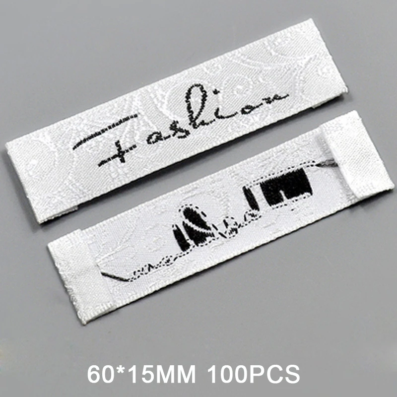 100PcsStockFashion8StylesToChooseClothingCareLabelsForClothesWovenClothingLabelWashableLabelGarmentTagsDoesNotPierceTheSkiLabels|clothing care