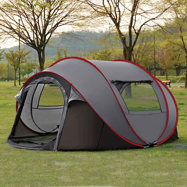 New Arrival 3-4 Person Use Ultralarge Pop Up Automatic Quick Open Beach Large Gazebo Camping Tent 4