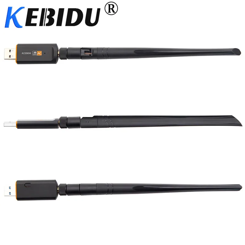 Kebidu 1200 Мбит/с приемник сетевой карты USB 3,0 с антенной беспроводной Wifi адаптер двухдиапазонный для настольного ноутбука 802.11ac стандарт