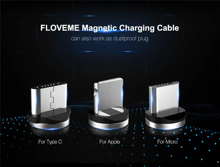 3 в 1 кабель быстрой зарядки Магнитный USB C светодиодный нейлоновое плетеное