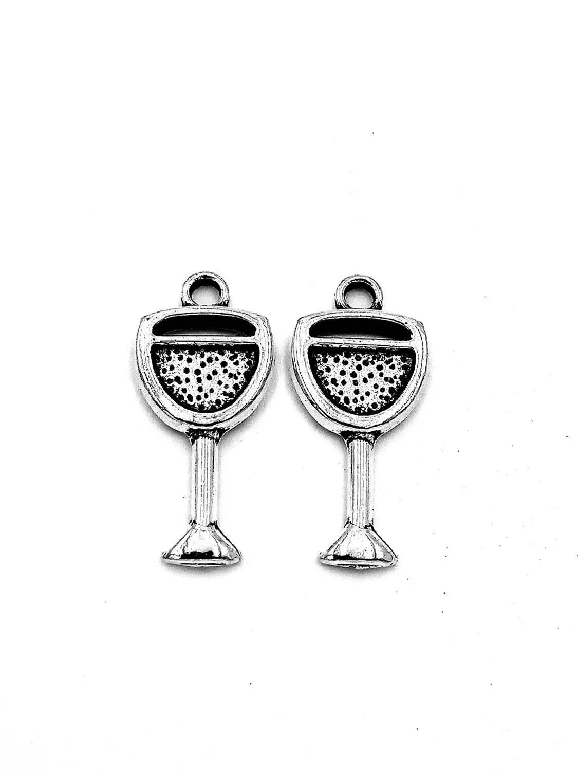 

50 шт. подвески из винного стекла 20x9 мм античный серебряный орнамент аксессуары для изготовления ювелирных изделий ремесло базовый материал