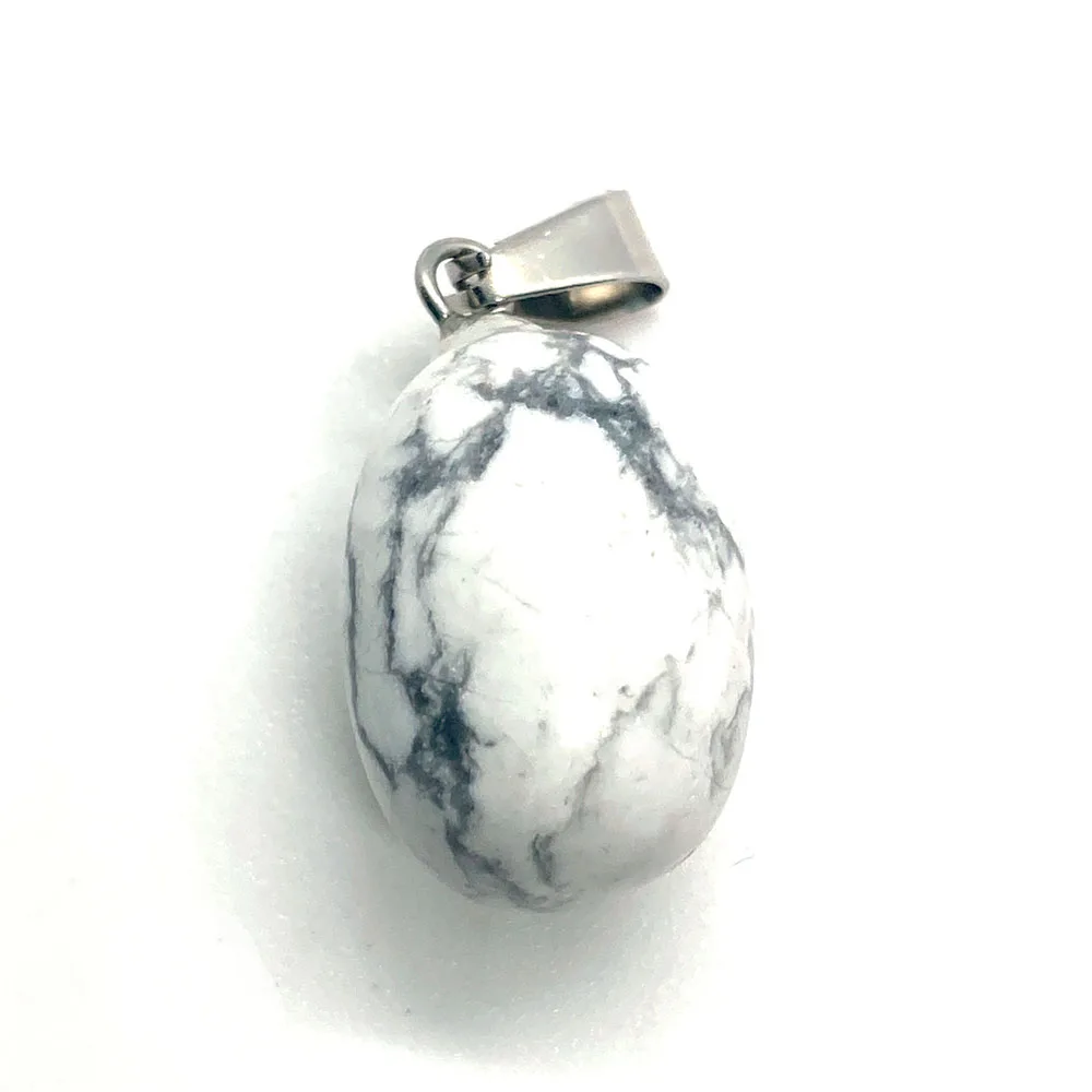 

Natural Stone Pendant Oval Fashion Pendant Can Be Used for Handmade DIY Jewelry Crafts Necklace Bracelet Jewelry 3 Pieces