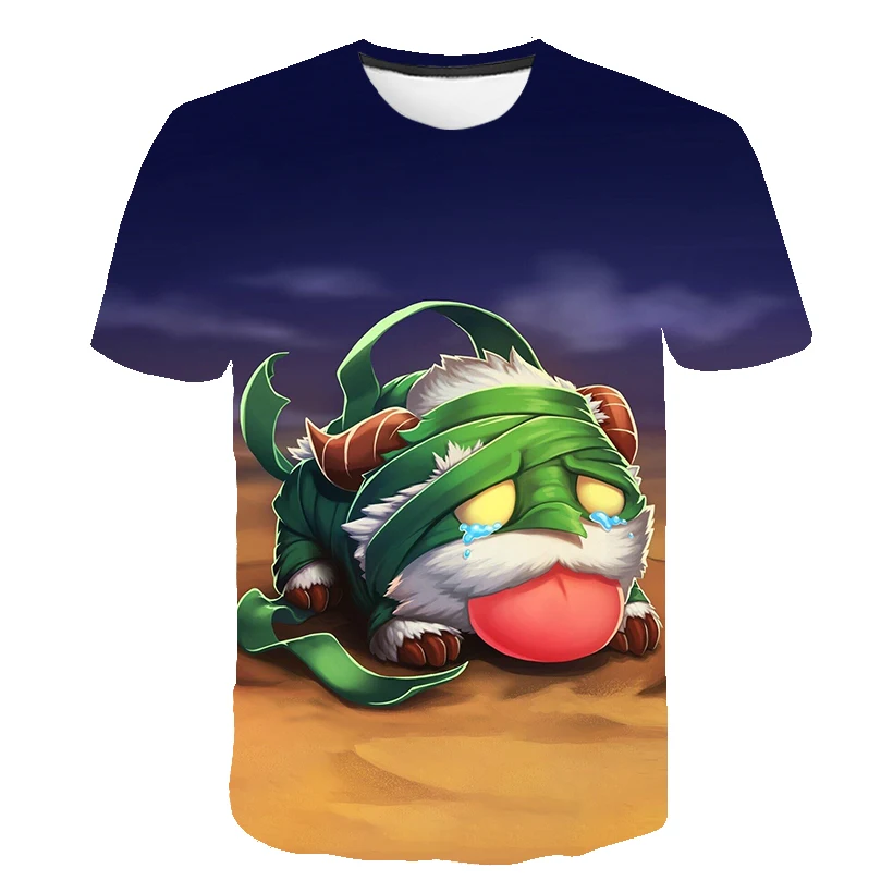 

2021 summer new children's 3DT shirt infant casual short-sleeved shirt 4-14 year old youth student hip-hop sports shirt