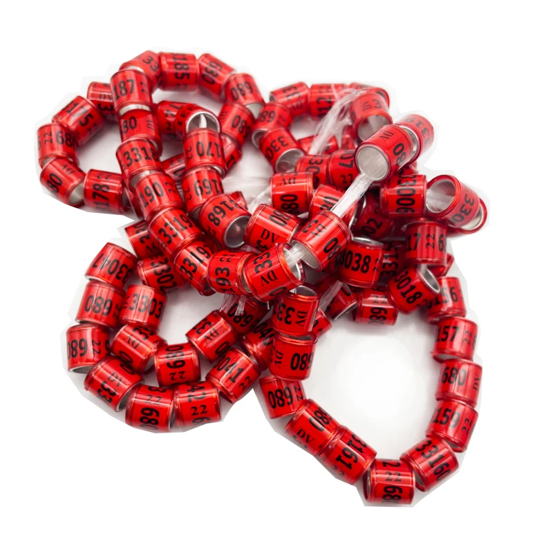 100 Pcs 2022 Aluminum Plastic Pigeon Foot Ring With Number Letter Bird Leg Sign Rings Fly Race Identification Circle Pilgrims | Дом и сад