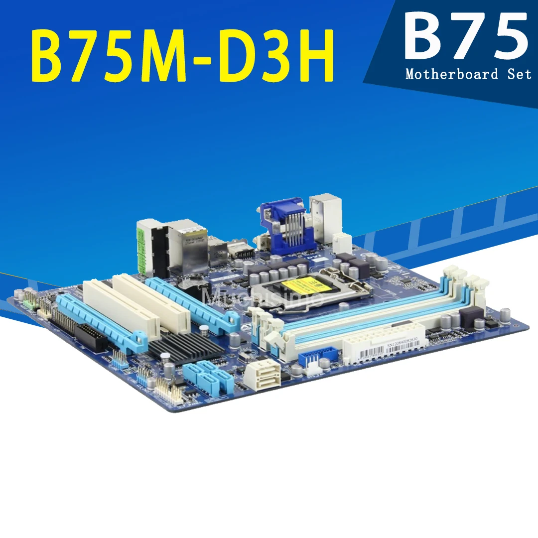 LGA 1155 для Gigabyte GA-B75M-D3H материнская плата + Intel Core i5 3470 CPU комплект материнской платы 3