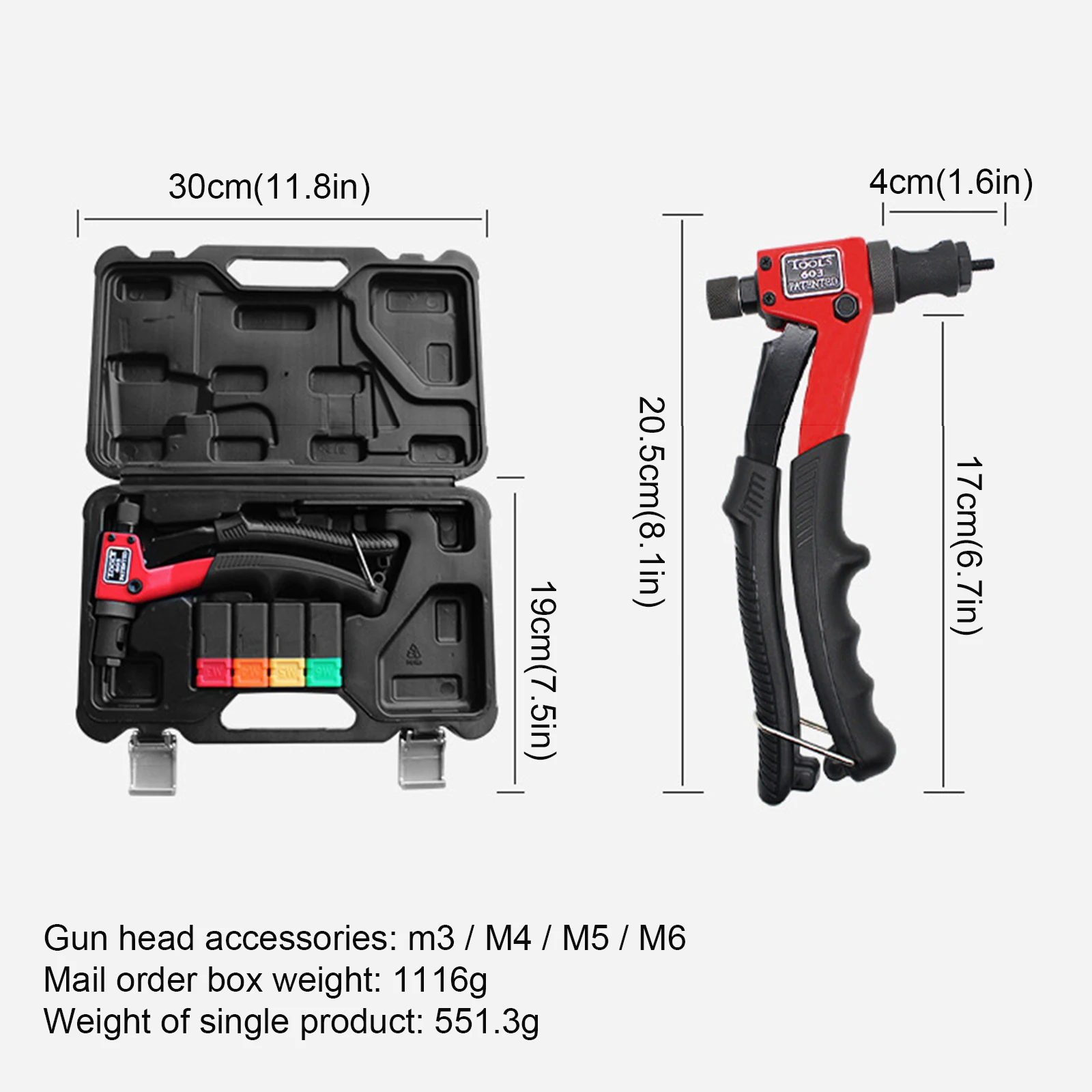 

Manual Rivet Gun Kit Hand Rivet Tool Rivet Nut Setting Tool Nut Setter Hand Riveter with Mandrels