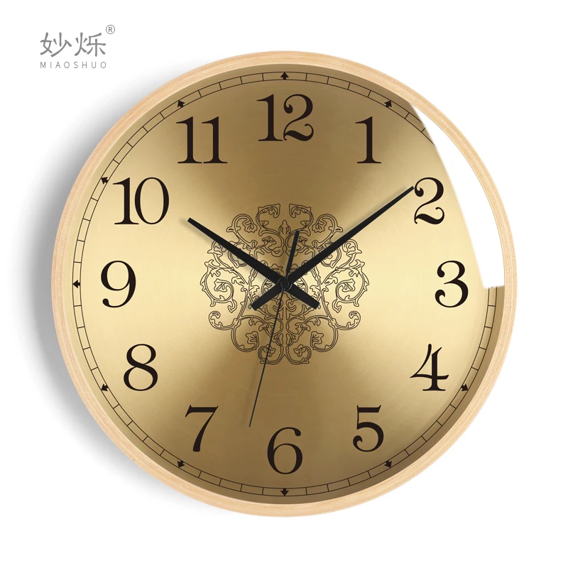 

Nordic Luxury Large Wall Clock Wood Living Room Bedroom Gold Clocks Wall Home Decor Modern Design Kitchen Clock Wall Watch