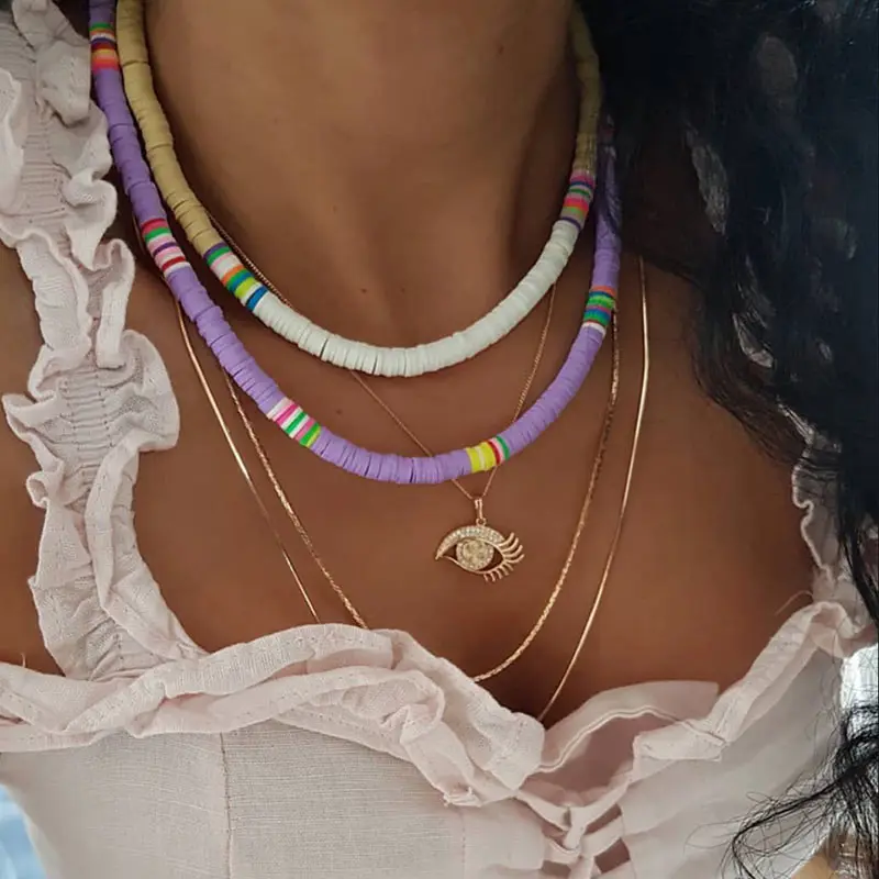 Ожерелье чокер ручной работы из смолы ярких цветов|Цепочки| |