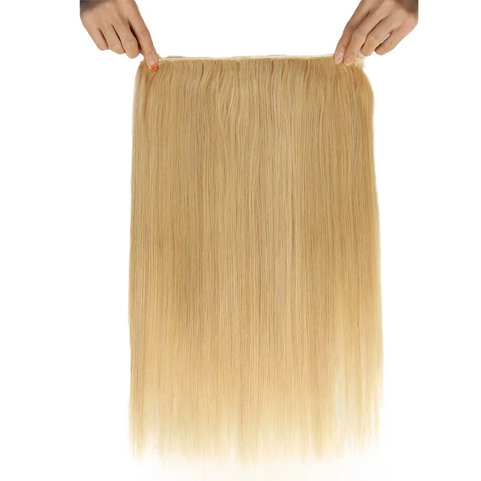 Rebecca двойные прямые волосы P6/613 блонд P27/613 бразильские натуральные кудрявые пучки волос 1 шт. только Remy для наращивания от AliExpress WW