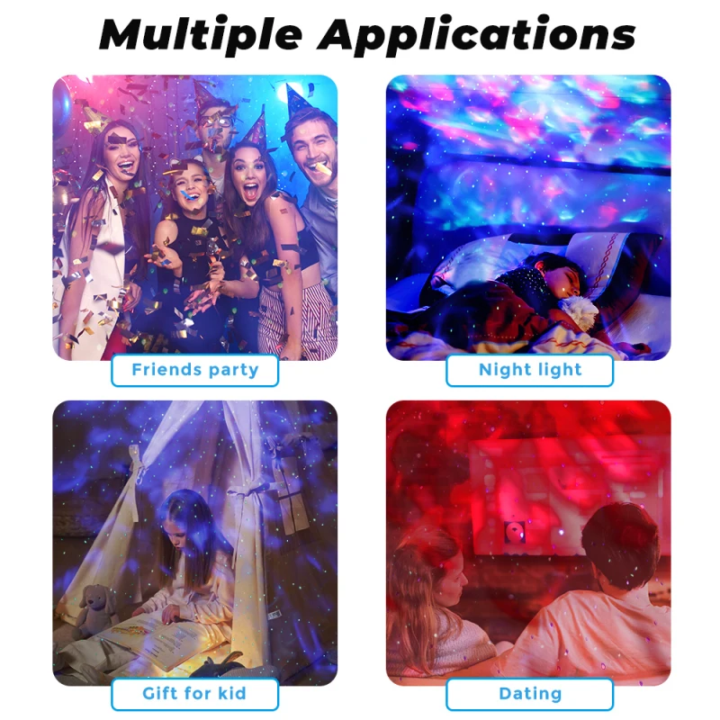 

Tuya Smart Star Projector WiFi Laser Starry Sky Projector Waving Led Colorful Car Home Atmosphere Light Wireless Control Alexa