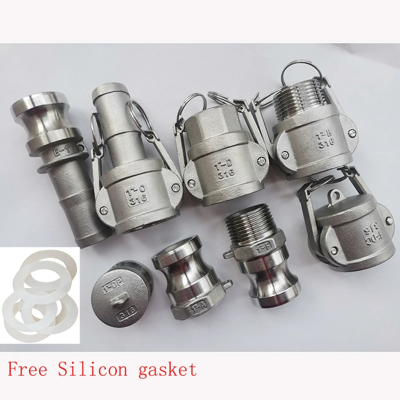 

1/2" DN15 Camlock Couplings Stainless Steel MPT FPT Barb Adapte Quick Disconnect For Hose Pumps Fittings