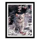 Алмазная картина 5D DIY Алмазная картина полная квадратная вышивка стразами рисунков животных кошка Алмазная круглая Алмазная вышивка 468DD