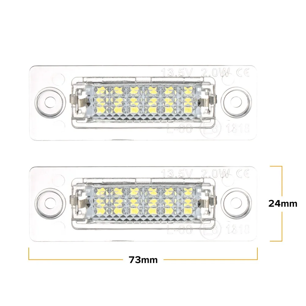 2 шт. 18SMD светодиодные задние номерной знак светильник лампа для VW Jetta Touran Passat B6 5D