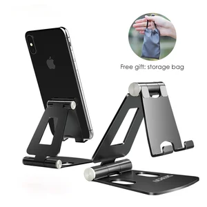 lingchen phone holder stand for iphone 11 xiaomi mi 9 metal phone holder foldable mobile phone stand desk for iphone 7 8 x xs free global shipping