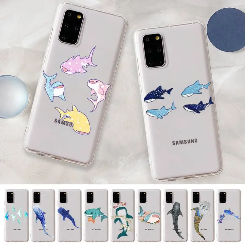 

YNDFCNB Ocean Whale Shark Swimming Phone Case For Samsung A 10 20 30 50s 70 51 52 71 4g 12 31 21 31 S 20 21 plus Ultra