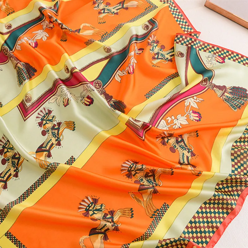 

New style Chinese Classic Silk Spring and Autumn ladies Beach Popular silk Headscarf Women fashion scarf beautiful print Shawl