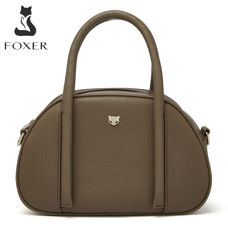 

FOXER Ladies Luxury Cowhide Shoulder Bag Genuine Leather Versatile Shell Bag Office Women Commuter Handbag Fashion Female Bag