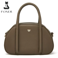 foxer ladies luxury cowhide shoulder bag genuine leather versatile shell bag office women commuter handbag fashion female bag