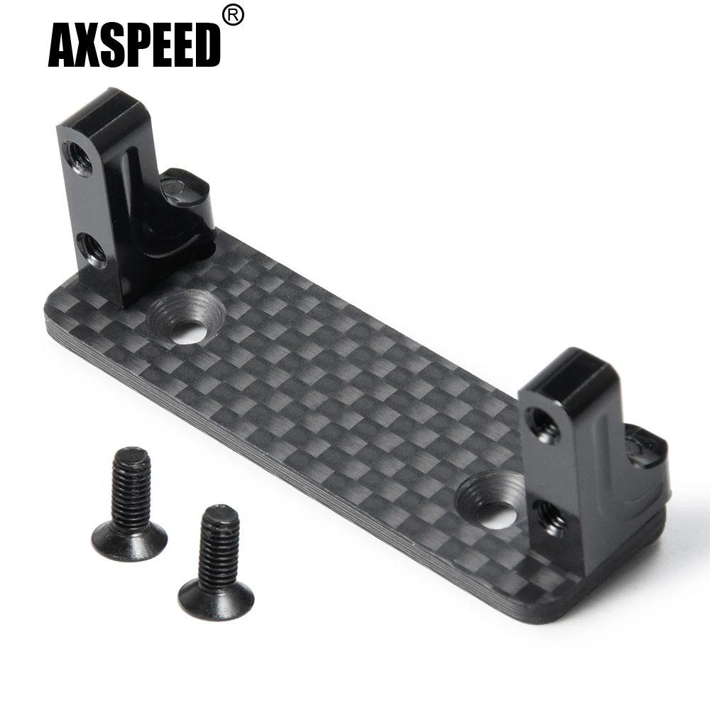 

AXSPEED Aluminum Servo Mount with Carbon Fiber Skid Plate Set for Axial Wraith 90048 RR10 1/10 RC Crawler Car Upgrade Parts