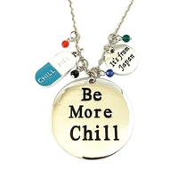 fantasy universe broadway be more chill charm necklace fashion metal jewelry fashion pendant womanboy gift