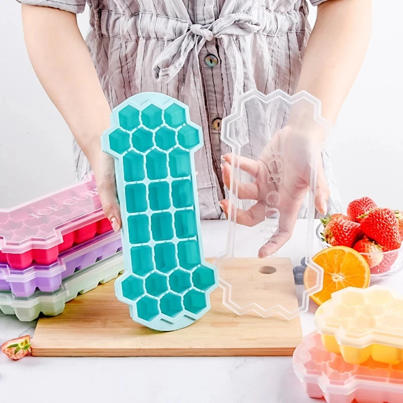 

1Pcs Silicone Ice Maker Square Ice Mold Ice Candy Cake Pudding Chocolate Molds 26 Grids Ice Mould Kitchen Baking Accessories