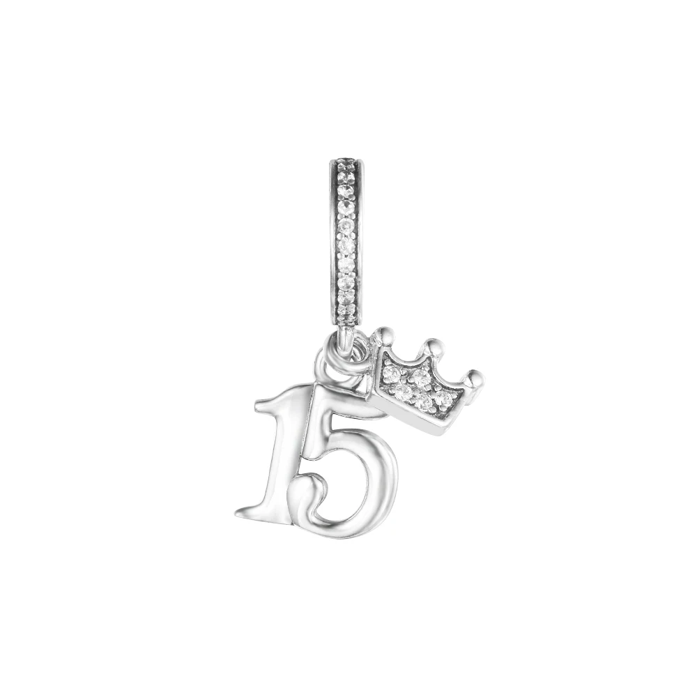 

2021 New Fits Europe Bracelet 925 Sterling Silver 15th Birthday Dangle Charms Beads for Jewelry Making Kralen