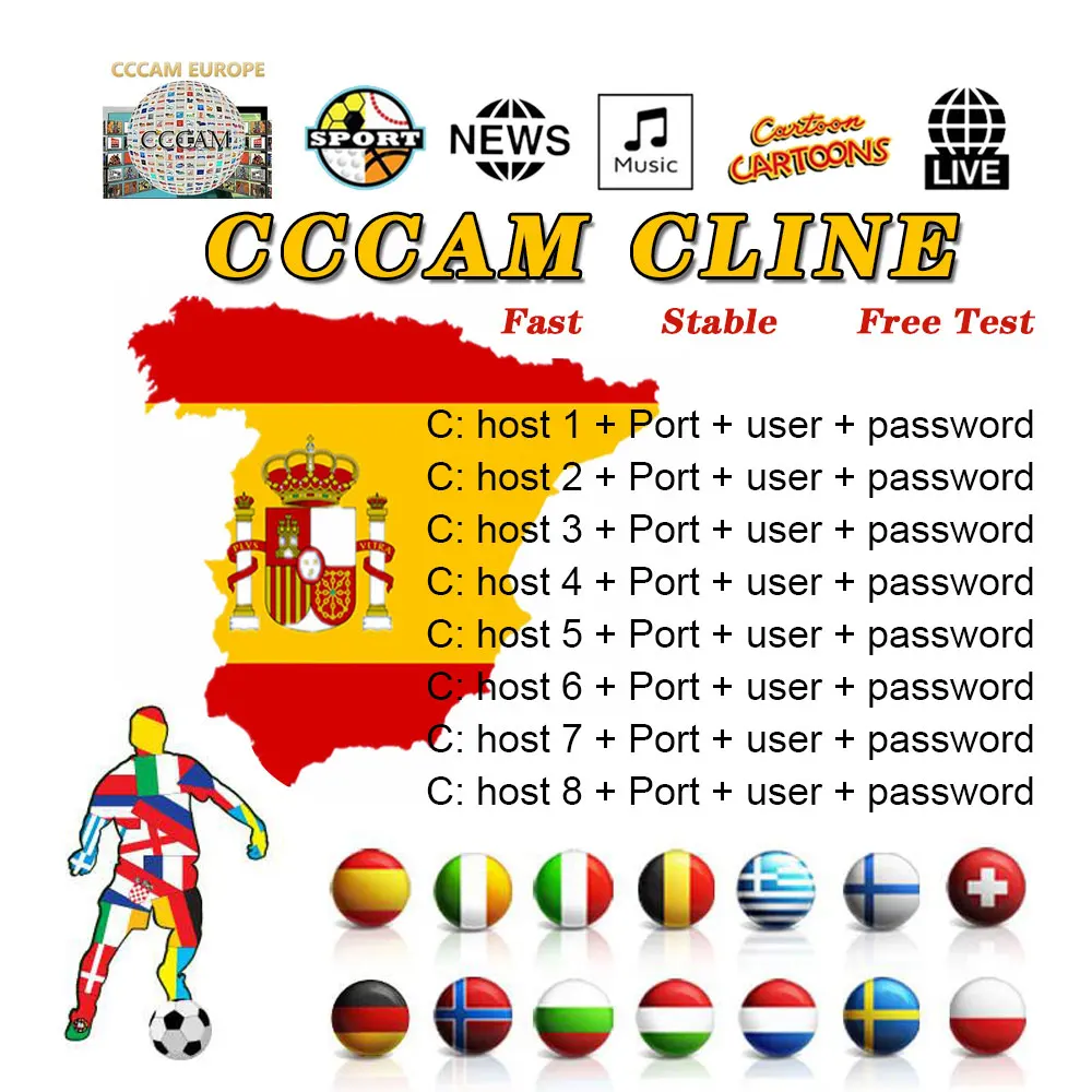 

Test 48h Europe CCAM 8 Lines 24M 36M Satellite DVB-S2 for GTmedia V8 Nova V7S V9 Freesat Oscam Server