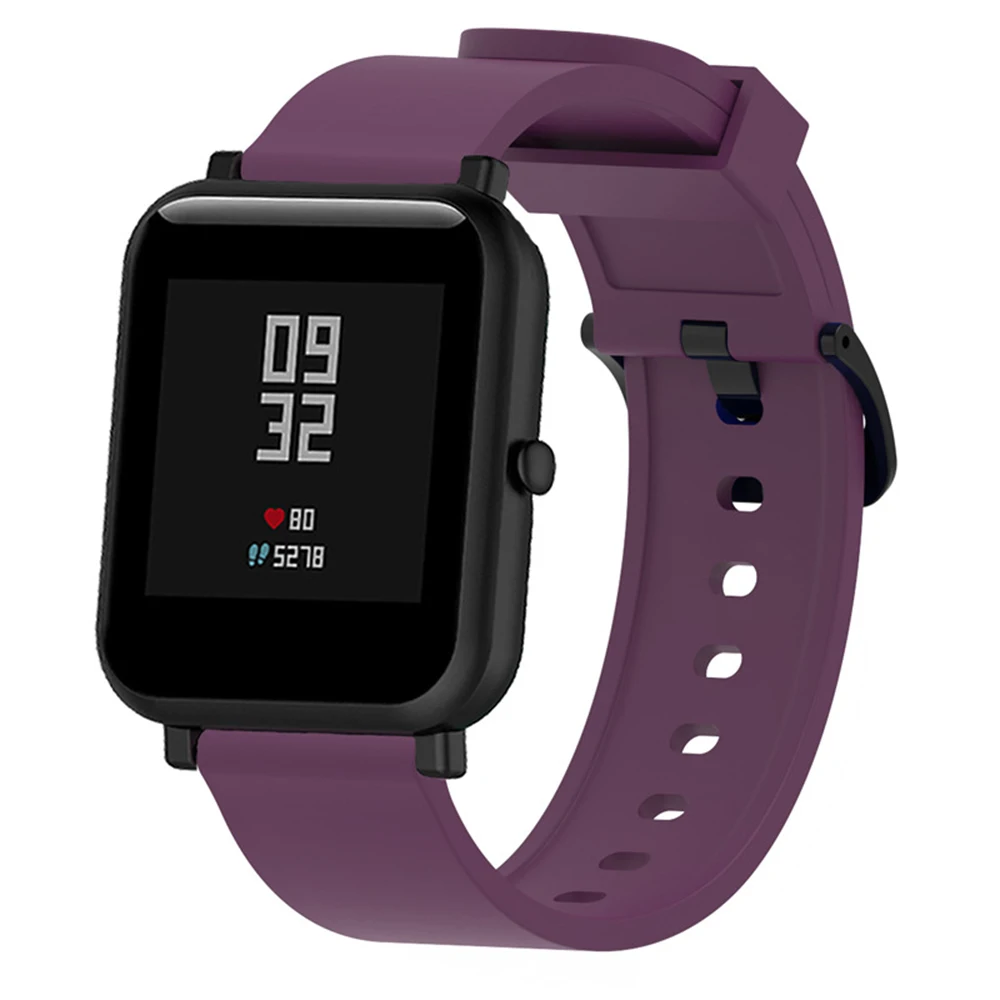 Силиконовый ремешок для смарт часов Xiaomi Huami Amazfit Bip 20 мм сменный Браслет