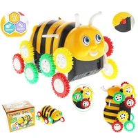 high quality amazing kids cute funny gifts electric colorful cartoon 12 wheels bee 360 degree tumbling car toy