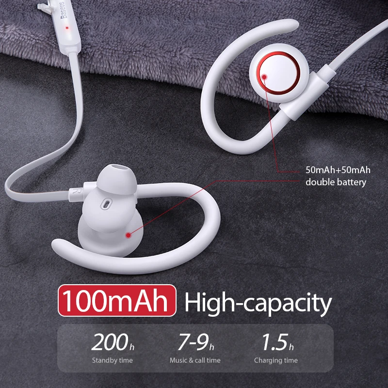 Baseus S17 Bluetooth 5 0 Спортивные Беспроводные наушники Наушники для Xiaomi iPhone телефона