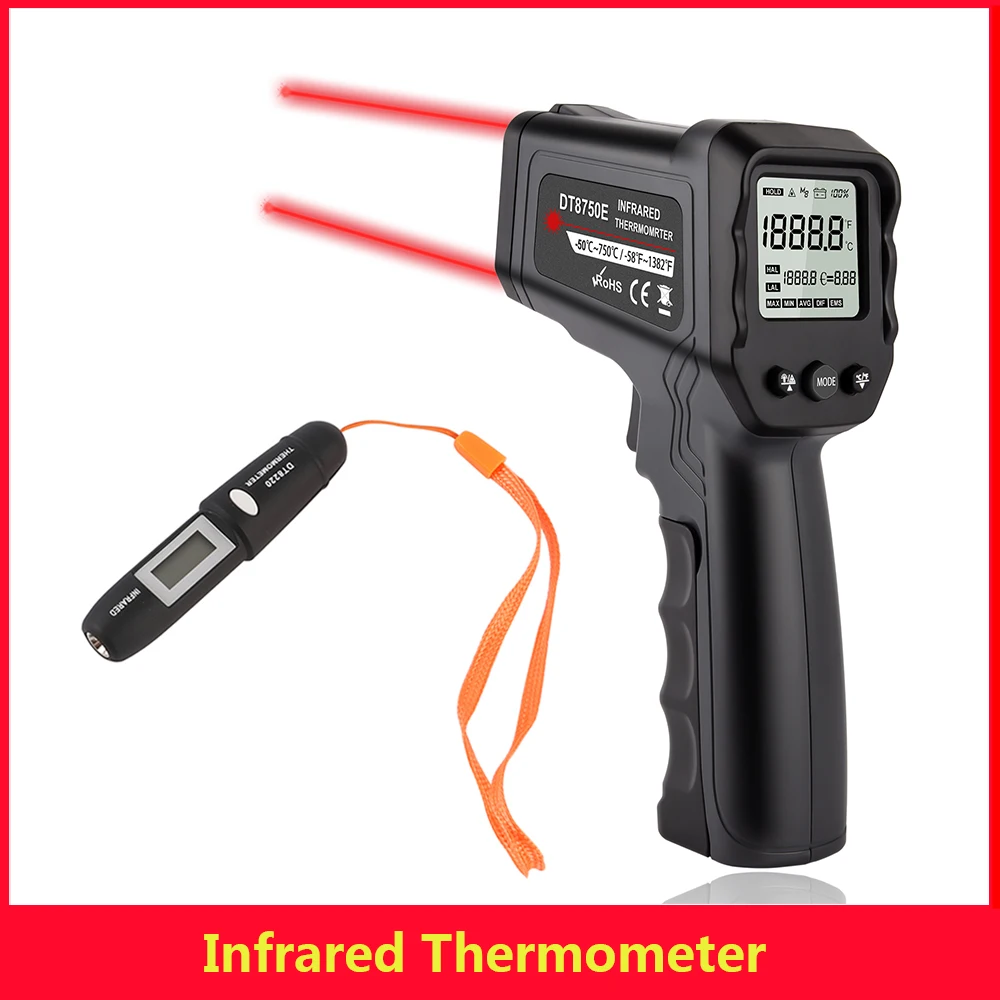 Цифровой ИК-термометр лазерный Бесконтактный измеритель температуры и