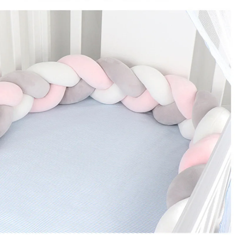 

1M/2M/5M Bed Bumper Bumpers In The Crib Kids For Newborn Baby Pillow Cushion Cot Kids Decor Infant Knotted Room Things Protector