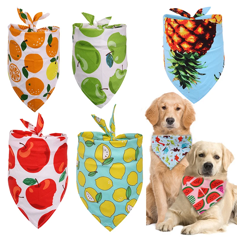 

Бандана для собак, настраиваемая бандана для щенков, кошек, собак, нагрудники, шарф для больших собак, хлопковые аксессуары для фруктов и соб...